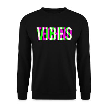 TECHNO VIBES - Unisex Pullover - Schwarz - Vorne - Alina (178cm) & Michal (187cm)