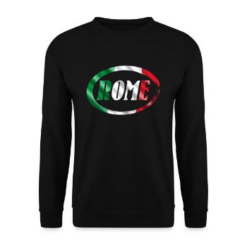 Rome Italy rom Rom Italien - Unisex Pullover - Schwarz - Vorne - Alina (178cm) & Michal (187cm)