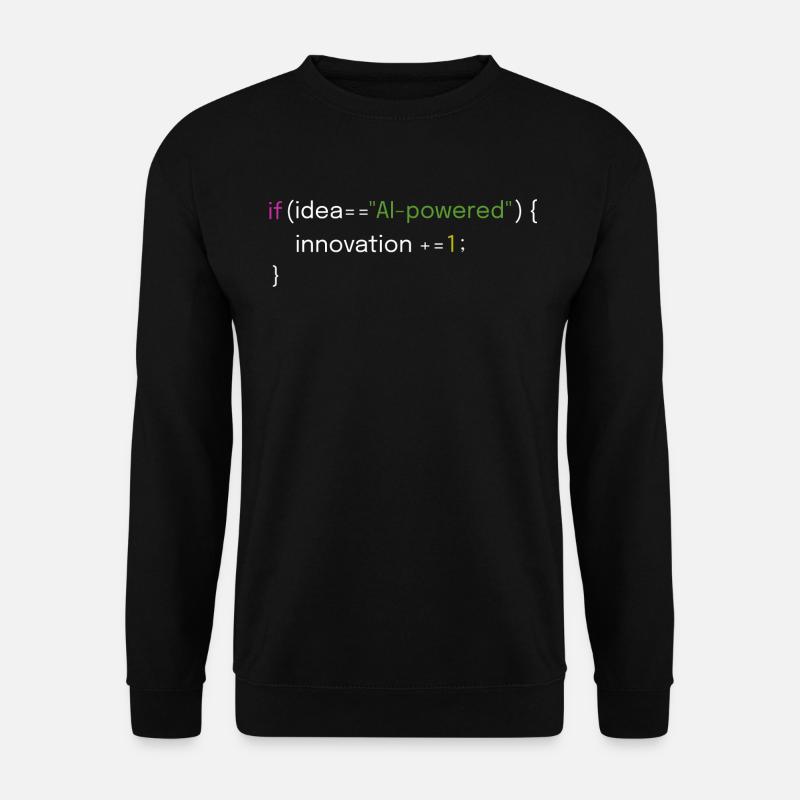 Innovations- und AI-Coding-Design - Unisex Pullover - Schwarz