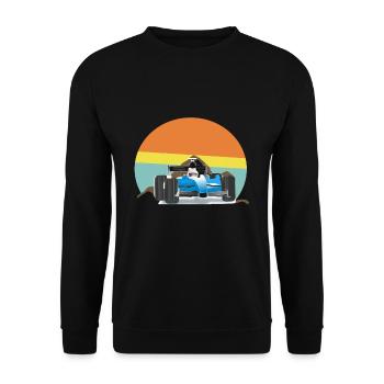 Voiture de course à l’horizon - Sweat-shirt Unisexe - noir - Devant - Alina (178cm) & Michal (187cm)