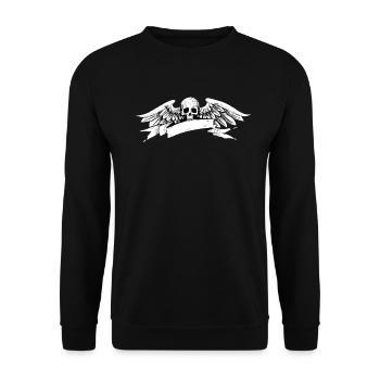 Skull - Unisex Pullover - Schwarz - Vorne - Alina (178cm) & Michal (187cm)