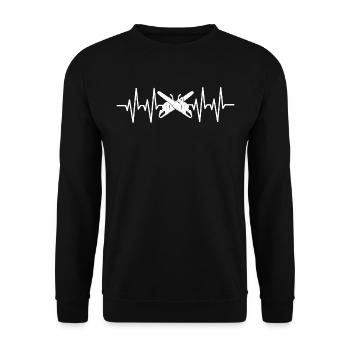 Cadeau forestier bûcheron - Sweat-shirt Unisexe - noir - Devant - Alina (178cm) & Michal (187cm)