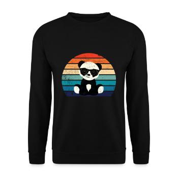 Panda avec des lunettes de soleil - Sweat-shirt Unisexe - noir - Devant - Alina (178cm) & Michal (187cm)