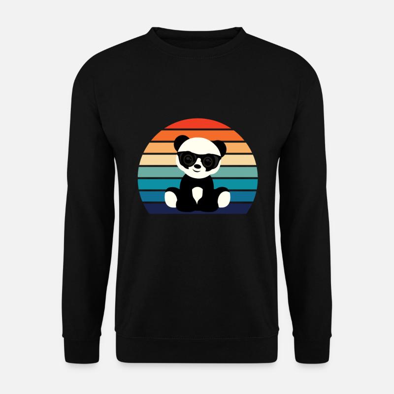 Panda with sunglasses - Unisex Sweatshirt - black