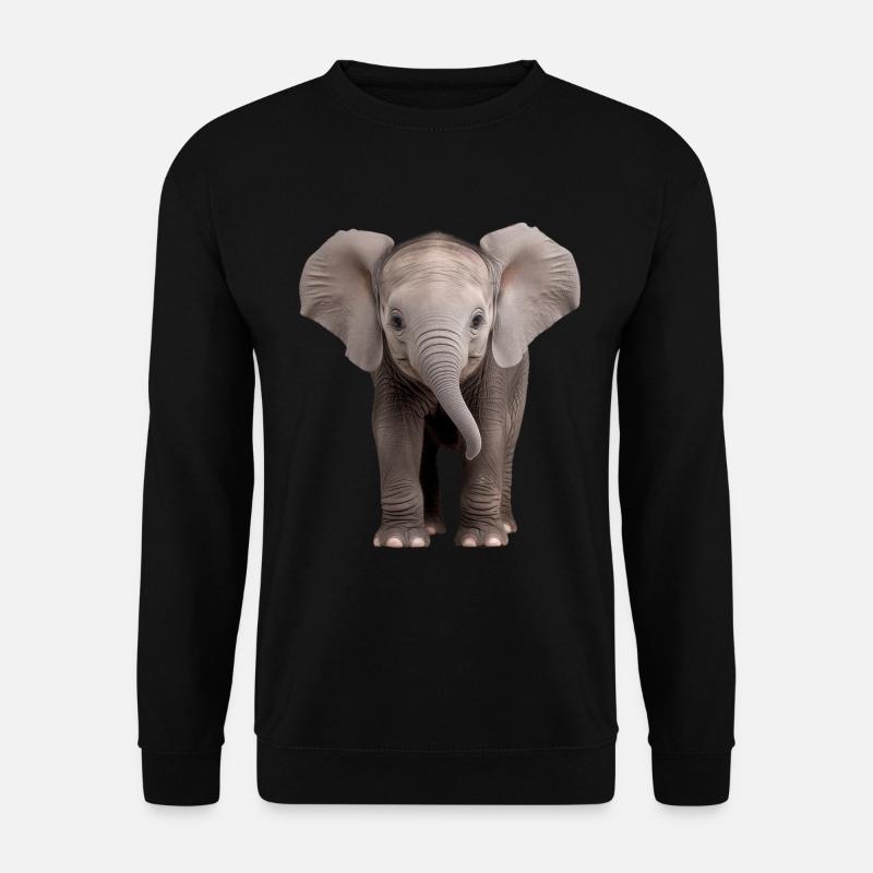 Bébé éléphant Elefant - Sweat-shirt Unisexe - noir
