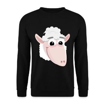 Lustiges Schaf - Unisex Pullover - Schwarz - Vorne - Alina (178cm) & Michal (187cm)
