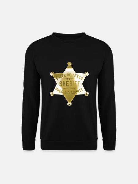 Sheriff Stern Texas Bürgermeister Western Cowboy - Unisex Pullover - Schwarz