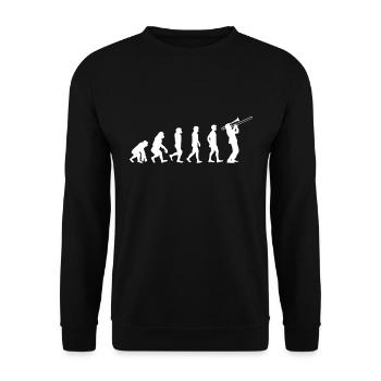 T-Shirt Trombone Trombone Player Gift Evolution - Sweat-shirt Unisexe - noir - Devant - Alina (178cm) & Michal (187cm)