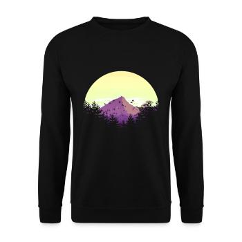 Cadeau de chemise de montagne de montagne de montagne de nature - Sweat-shirt Unisexe - noir - Devant - Alina (178cm) & Michal (187cm)