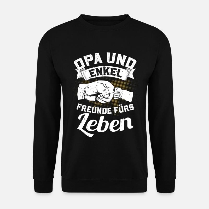 Opa und Enkel - Freunde fürs Leben - Unisex Pullover - Schwarz