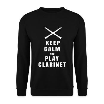 Keep Calm Clarinette Clarinette joueur T-shirt - Sweat-shirt Unisexe - noir - Devant - Alina (178cm) & Michal (187cm)