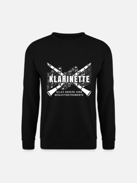 Klarinette Klarinetten Spieler T-Shirt Geschenk - Unisex Pullover - Schwarz