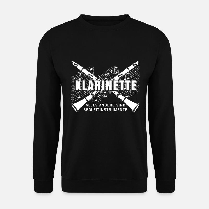 Klarinette Klarinetten Spieler T-Shirt Geschenk - Unisex Pullover - Schwarz