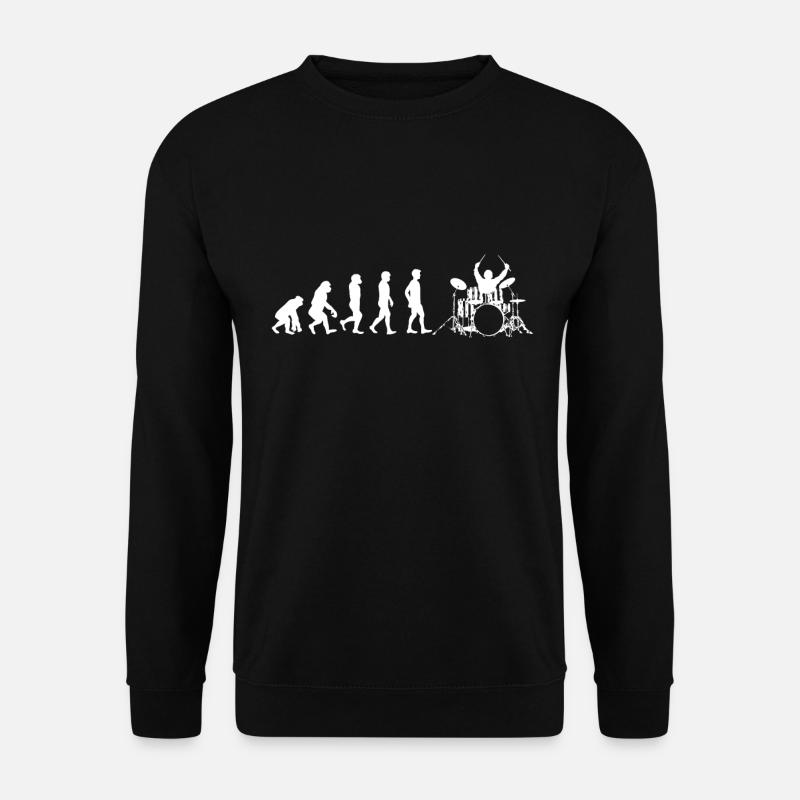 Batteur batteur batteur T-Shirt Batterie Evolution - Sweat-shirt Unisexe - noir