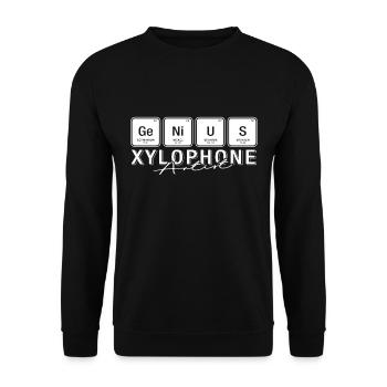 Xylophone Player Teacher Xylofon T-Shirt Gift - Unisex Sweatshirt - black - Front - Alina (178cm) & Michal (187cm)