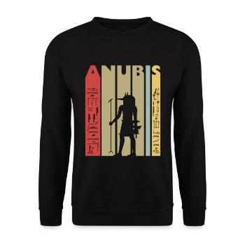 Ägypten Anubis T-Shirt Geschenk Gott Totenriten - Unisex Pullover - Schwarz - Vorne - Alina (178cm) & Michal (187cm)