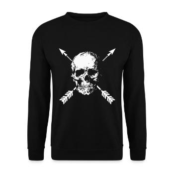 Chemise de tir à l'archer cadeau - Sweat-shirt Unisexe - noir - Devant - Alina (178cm) & Michal (187cm)