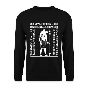 Egypt Anubis T-Shirt Gift God Totenriten - Unisex Sweatshirt - black - Front - Alina (178cm) & Michal (187cm)