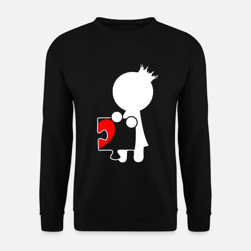 Partnerlook relationship partnership T-shirt - Unisex Sweatshirt - black