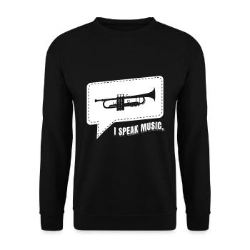 Trumpet player trumpet shirt gift - Unisex Sweatshirt - black - Front - Alina (178cm) & Michal (187cm)