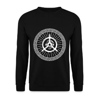 Illuminati Pyramide Avec T-Shirt Oeil Conspiration - Sweat-shirt Unisexe - noir - Devant - Alina (178cm) & Michal (187cm)