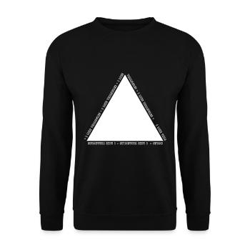 Illuminati Pyramide Avec T-Shirt Oeil Conspiration - Sweat-shirt Unisexe - noir - Devant - Alina (178cm) & Michal (187cm)
