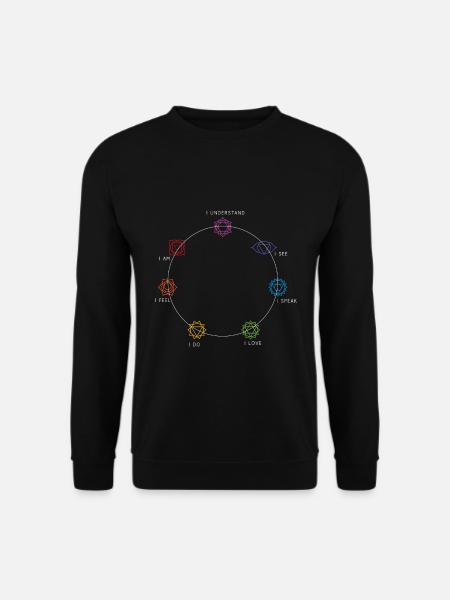 Yoga Sprüche shirt Geschenk Yoganer Yoga Trainer - Unisex Pullover - Schwarz