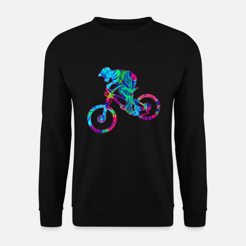 Tropisches Mountainbike bergab Freeride - Unisex Pullover - Schwarz