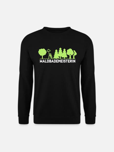 Waldbademeisterin für das Waldbaden im Waldbad - Unisex Pullover - Schwarz