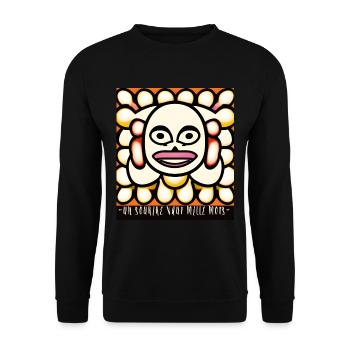 A SMILE IS WORTH A THOUSAND WORDS - Unisex Sweatshirt - black - Front - Alina (178cm) & Michal (187cm)