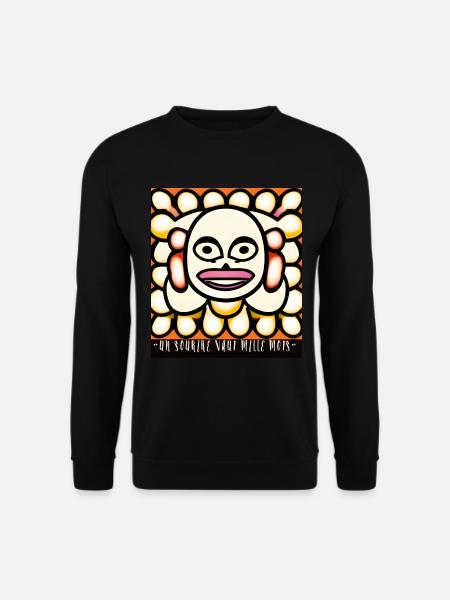 A SMILE IS WORTH A THOUSAND WORDS - Unisex Sweatshirt - black