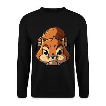 Squirrel - Unisex Sweatshirt - black - Front - Alina (178cm) & Michal (187cm)
