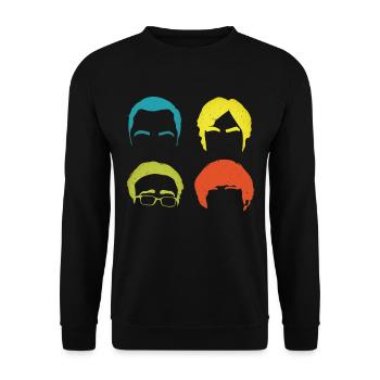 The Big Bang Theory Pop Art - Unisex Sweatshirt - black - Front - Alina (178cm) & Michal (187cm)