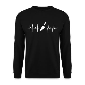 Maurer Bricklayer Mason - Unisex Pullover - Schwarz - Vorne - Alina (178cm) & Michal (187cm)