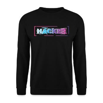 Hacker Hacking - Unisex Pullover - Schwarz - Vorne - Alina (178cm) & Michal (187cm)