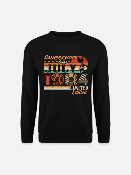 Juli 1984 Juli Geburtstagsgeschenk Juli 1984 - Unisex Pullover - Schwarz