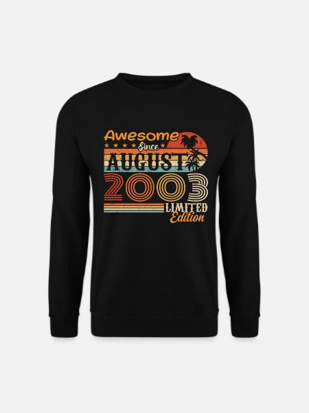 2003 August Geschenkidee August 2003 - Unisex Pullover - Schwarz