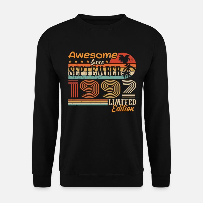 September 1992 - Birthday 1992 September - Unisex Sweatshirt - black