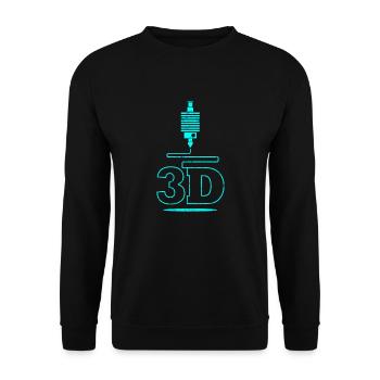 3D Printing Gift 3D Printer Filament - Unisex Sweatshirt - black - Front - Alina (178cm) & Michal (187cm)