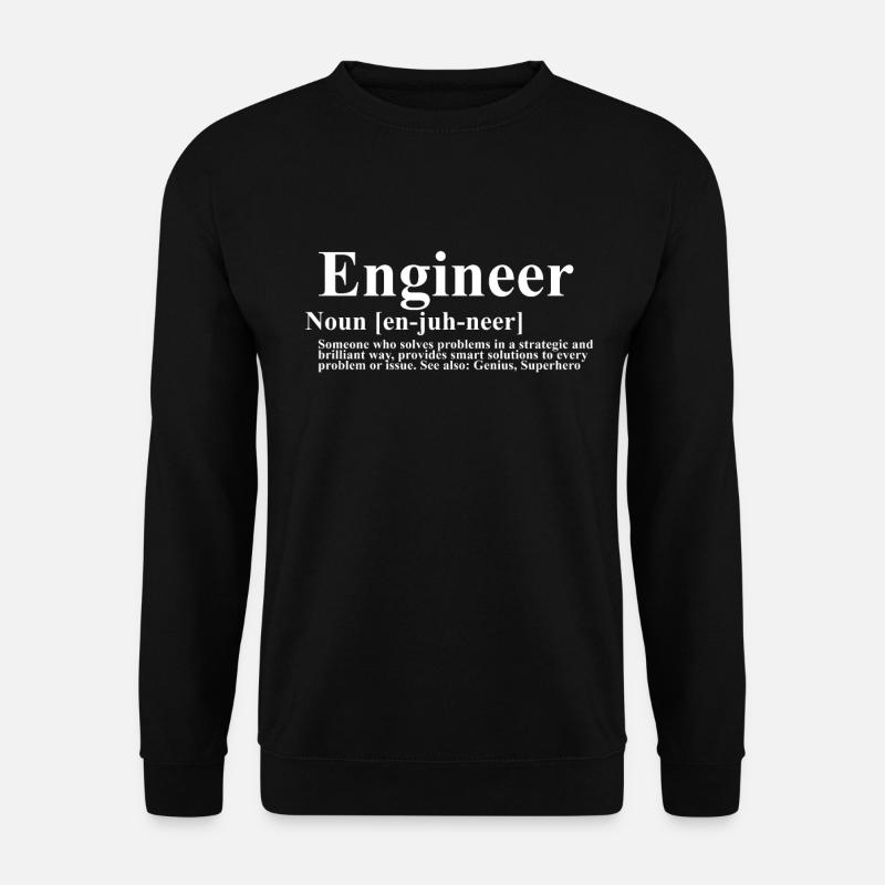 engineer, engineer T-shirt - Unisex Sweatshirt - black