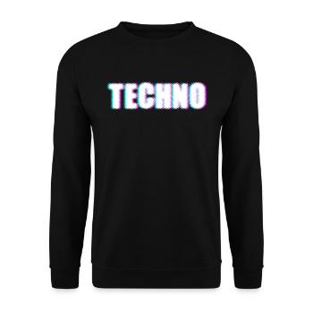 TECHNO - Unisex Pullover - Schwarz - Vorne - Alina (178cm) & Michal (187cm)