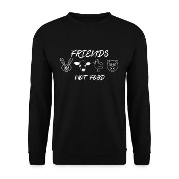 Amis pas nourriture - Sweat-shirt Unisexe - noir - Devant - Alina (178cm) & Michal (187cm)