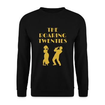 Roaring Twenties Jazz Age 1920 Golden 20 - Sweat-shirt Unisexe - noir - Devant - Alina (178cm) & Michal (187cm)