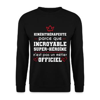 incredible superhero physio coach - Unisex Sweatshirt - black - Front - Alina (178cm) & Michal (187cm)