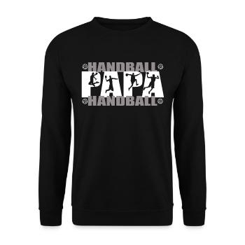 Papa handball - Sweat-shirt Unisexe - noir - Devant - Alina (178cm) & Michal (187cm)