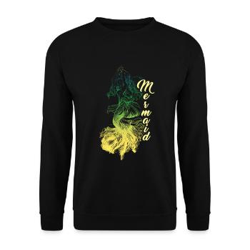 Mermaid mermaid mermaid fairy tale - Unisex Sweatshirt - black - Front - Alina (178cm) & Michal (187cm)