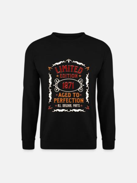 1971 Geboren - Geburtstag Jahrgang 1971 - Unisex Pullover - Schwarz