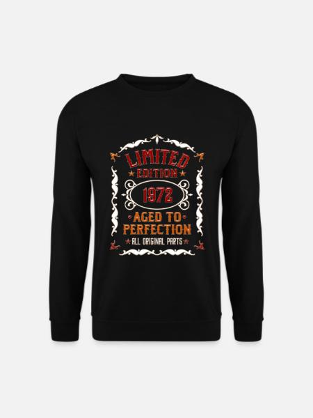 1972 Geboren - Geschenk Geburtstag Jahrgang 1972 - Unisex Pullover - Schwarz