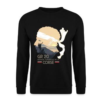 Randonnée corse GR20 GR 20 cadeau randonneurs trek - Sweat-shirt Unisexe - noir - Devant - Alina (178cm) & Michal (187cm)