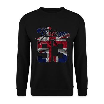 33RD BIRTHDAY UK VINTAGE 1993 - Unisex Sweatshirt - black - Front - Alina (178cm) & Michal (187cm)